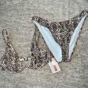 MISSGUIDED Leopard Bikini Set